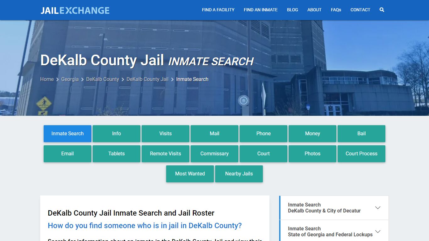 Inmate Search: Roster & Mugshots - DeKalb County Jail, GA